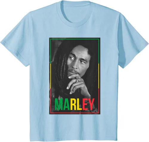 Vista 12 de Camiseta blanca oficial de Bob Marley Photo S Negro