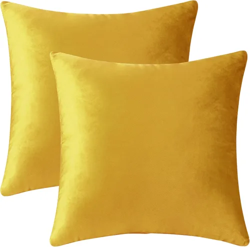 Vista 13 de uxcell Paquete de 2 fundas de almohada decorativas de terciopelo, fundas de almohada sólidas modernas para sofá o hogar, 16 x 16 pulgadas