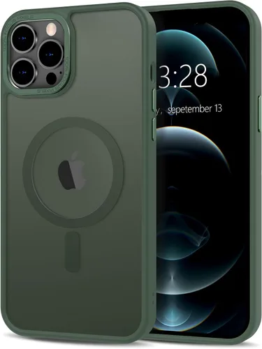Vista 71 de Anuck - Funda magnética para iPhone 11 compatible con MagSafe, carcasa trasera mate translúcida dura, borde de TPU, delgada, resistente a impactos
