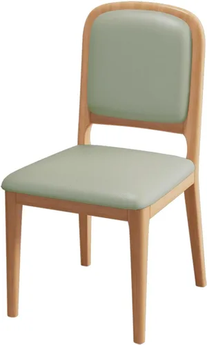 Vista 9 de Solid Wood Dining Room Chairs Minimalist,Kitchen Chairs with Soft Padded Back,Living Room Chair for Office Reading,Wood Frame,Armless Vanity