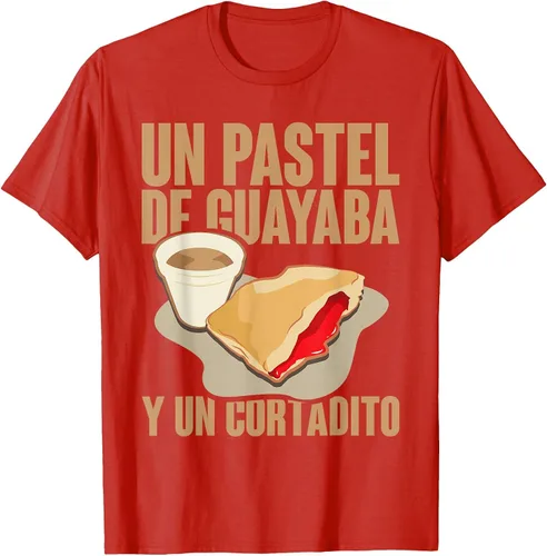 Vista 30 de Funny Cuban Coffee Guayaba Guava Breakfast T Shirt T-Shirt Asphalt Grey