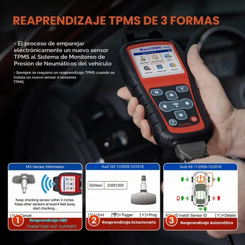 Vista 5 de Autel MaxiTPMS TS508WF KIT, TPMS Programming Relearn Tool, Lifetime Update 2026 WiFi Ver. of TS508 TS501 PRO TS408S, Activation Reset All Sensors