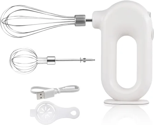 Vista 11 de 4 Speed Electric Hand Mixer, Electric Hand Mixer Whisk Wireless Rechargeable Handheld Egg Beater Adjustable Cordless Electric Whisk Hand Mixer Green