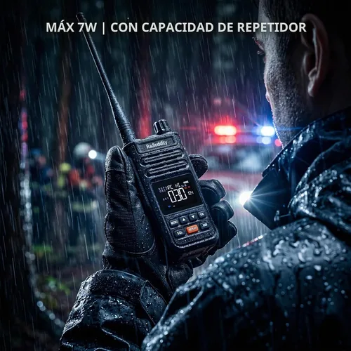 Vista 6 de Radioddity X1 Pro GMRS Handheld Radio IP67 Waterproof, Replaceable Battery Noise Reduction, 7W Long Range Walkie Talkies Repeater Capable, Record &