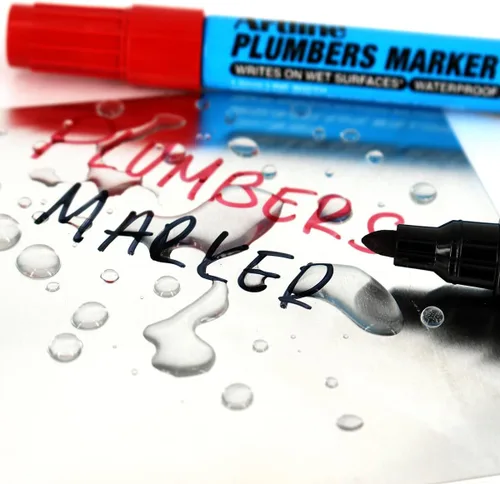 Vista 4 de Artline Plumbers - Marcadores permanentes, serie profesional, para uso en superficies húmedas, marcadores de construcción impermeables, punta