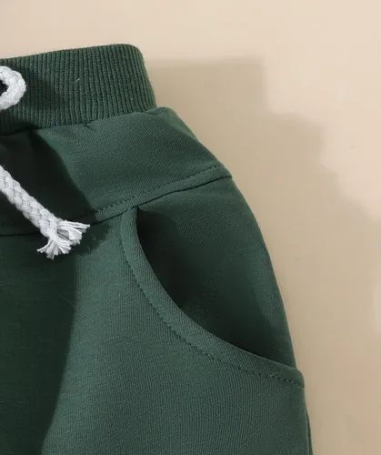Vista 6 de Vmterliya Conjunto de 2 piezas de ropa para niños pequeños, sudadera de manga larga con águila de pájaro y águila