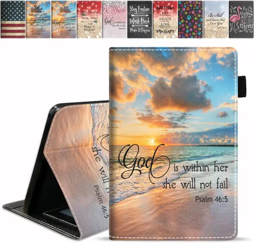 Vista 19 de Funda para tableta Amazon Fire Max 11 (13ª generación, versión 2023), funda delgada de piel sintética con ranura para tarjetas y encendido