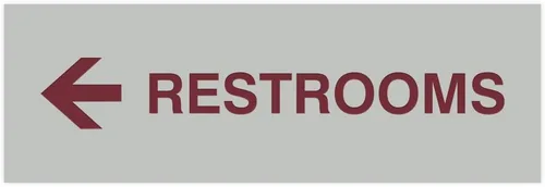 Vista 16 de Signs ByLITA Basic Restrooms - Letrero direccional para pared o puerta (negro), pequeño (paquete de 1)