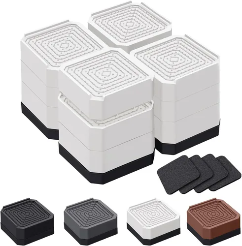 Vista 16 de ANNKUT Elevadores de cama y elevadores de muebles, bloques de elevación ajustables resistentes para sofás, escritorios y sillas, elevan 1.5