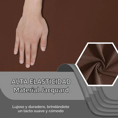 Vista 5 de ULTICOR - Juego de 8 fundas para sofá reclinable de jacquard, fundas elásticas para sofá reclinable para 3 cojines, fundas gruesas, suaves y Gris
