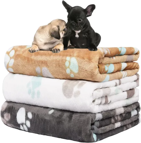 Vista 11 de Rezutan 1 paquete de 3 mantas para perros grandes, 41x31 pulgadas para mantas suaves y mullidas para mascotas y gatos de tamaño mediano, reversibles