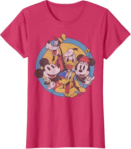 Vista 8 de Disney Camiseta retro de Mickey and Friends Group Shot