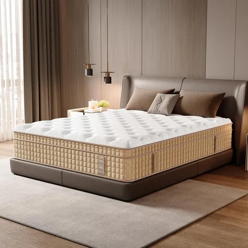 Vista 7 de BedStory Colchón de tamaño King, colchones híbridos firmes de 12 pulgadas en una caja con gel refrescante y resortes ensacables para aliviar