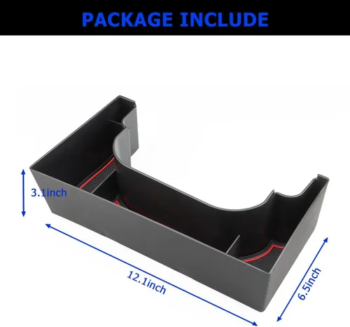 Vista 8 de MARCHFA Bandeja organizadora de consola central para Hyundai Kona 2024, 2025, 2026, accesorios para reposabrazos y caja organizadora para Kona 2024