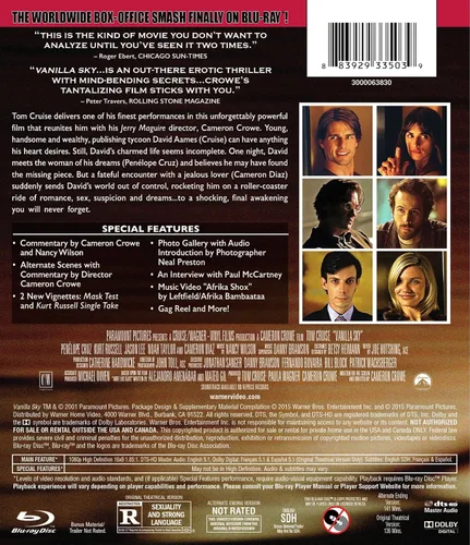 Vista 2 de Vanilla Sky w Alternate Ending (2001) Blu-ray