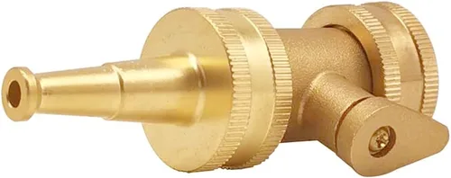 Vista 2 de Joywayus Boquilla de chorro de alta presión de latón resistente con juego de válvula de cierre 3/4 "conector GHT para manguera de agua de jardín