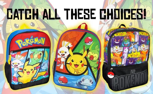 Vista 5 de Bioworld Pokemon Sword and Shield Starters - Mochila moldeada de 16 pulgadas