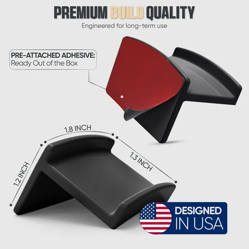 Vista 4 de Modern JP Ganchos adhesivos para sombreros de pared (paquete de 8) – Diseño minimalista para sombreros, sin taladrar, ganchos de sujeción fuerte