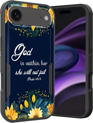 Vista 69 de Funda para iPhone Air, doble capa híbrida resistente resistente a prueba de golpes de policarbonato duro + funda protectora de silicona suave