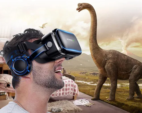 Vista 8 de 3D Headset VR Glasses 360Movie Game Viewer wRemote Teen Boy Girl Adult Gift Compatible for iPhone 14 13 12 11 Pro Mini SE X XR XS 8 7 Samsung Galaxy