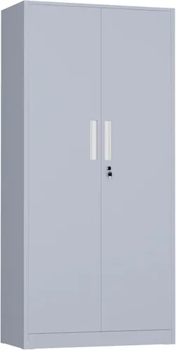 Vista 21 de INTERGREAT Armario de almacenamiento de metal con cerradura, gabinete de almacenamiento de metal con cerradura de 72 pulgadas de alto con puertas