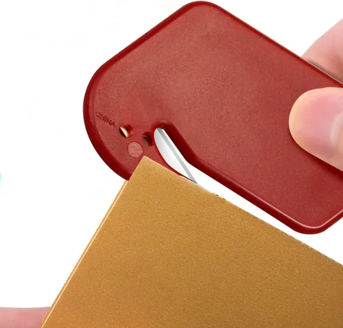 Vista 3 de Juego de 4 abrecartas con cuchilla de plástico, abridor de sobres, abridor de correo para sobres, paquete, corte de papel, abridor de cartas seguro