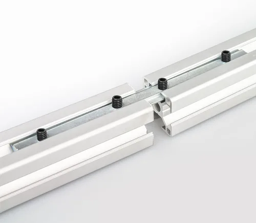 Vista 5 de uxcell Conector de línea recta, soporte de junta de 7 pulgadas con tornillos para perfil de extrusión de aluminio serie 4040 con ranura en T