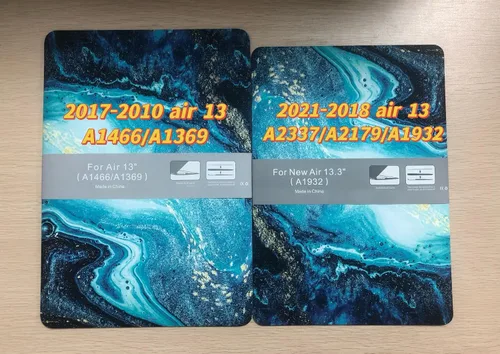 Vista 4 de Funda rígida para MacBook Air de 13 pulgadas 2017 2016 2015 2014 2013 2012 2011 2010 versión A1466/A1369, cubierta rígida de plástico, cubierta