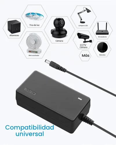 Vista 6 de ALITOVE Fuente de alimentación de 24V 2.7A 65W Adaptador AC a DC Transformador de 24 voltios Convertidor de cable de alimentación de 4.92 pies