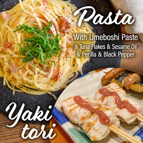 Vista 7 de YAMASAN KYOTO UJI Umeboshi - Pasta japonesa de ciruelas en escabeche, con la marca Premier "KISHU NANKO-UME" 100%, vegano, sin alérgenos ni aditivos