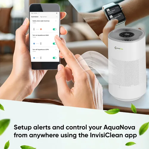 Vista 8 de Combo de purificador de aire y humidificador todo en uno para dormitorio, humidificador y purificador de aire inteligente 2 en 1 silencioso