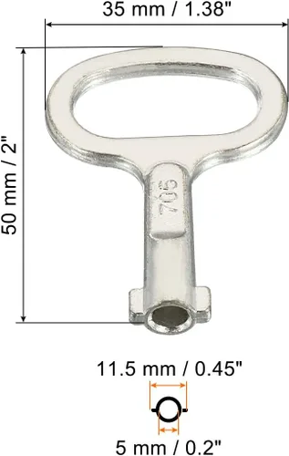 Vista 2 de PATIKIL Llave inglesa con forma de llave, paquete de 3 para bloqueo de panel de 0.45 x 0.2 pulgadas, color plateado