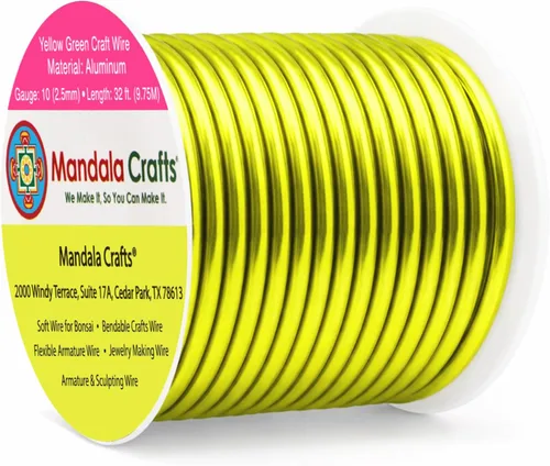 Vista 63 de Mandala Crafts - Alambre de aluminio anodizado de calibre 22 para hacer joyas - 137.2 m de alambre flexible surtido y coloreado - Doble para bonsái