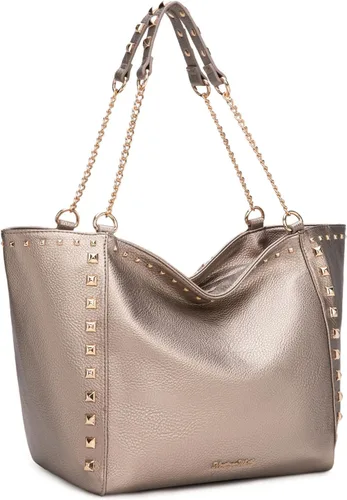 Vista 13 de Montana West - Bolso de mano grande para mujer con asa superior sobredimensionada y bolsos con cadena XL-negro