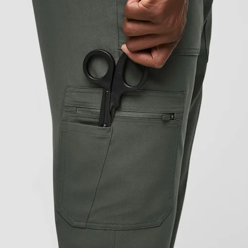 Vista 5 de Pantalones de limpieza tipo cargo FIGS Cairo, ajuste clásico de pierna recta