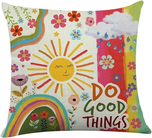 Vista 12 de Littlefa Inspiring Gifts - Funda de cojín con diseño de flores retro, funda de cojín decorativa para sala de estar, dormitorio, decoración para Sé