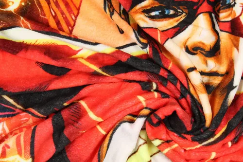 Vista 2 de Northwest DC Comics The Flash Running Lightning - Manta de felpa de superhéroe de 46 x 60 pies