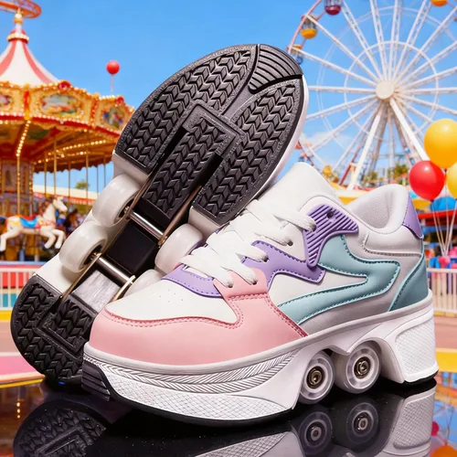 Vista 3 de Roller Skate Shoes for Women Girls Boy and Men 4-Wheels Fashion Professional Outdoor Indoor Quad-Skates for Kids & Adults Christmas/Birthday Gifts