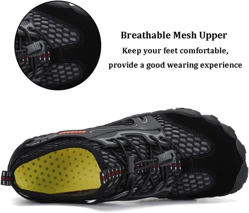 Vista 4 de AFT AFFINEST Zapatos acuáticos para hombre y mujer, zapatos acuáticos de secado rápido, zapatos de playa descalzos para natación, piscina, yoga