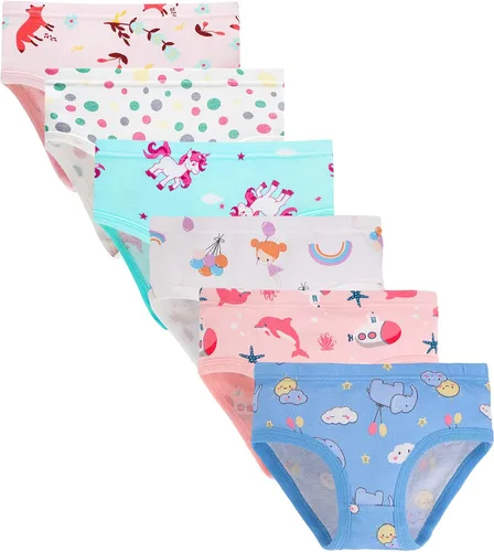 Vista 15 de Sladatona Ropa Interior Suave para Niñas Pequeñas y Niños Pequeños, Bragas Transpirables y Cómodas Rojo albaricoque.