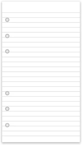 Vista 6 de Papel de repuesto rayado A6, 100 hojas/200 páginas, hojas sueltas para carpetas Filofax Person, 6 agujeros perforados, papel de relleno blanco