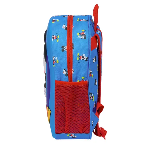 Vista 4 de Mochila Escolar Mickey Mouse Clubhouse Azul 27 x 33 x 10 cm