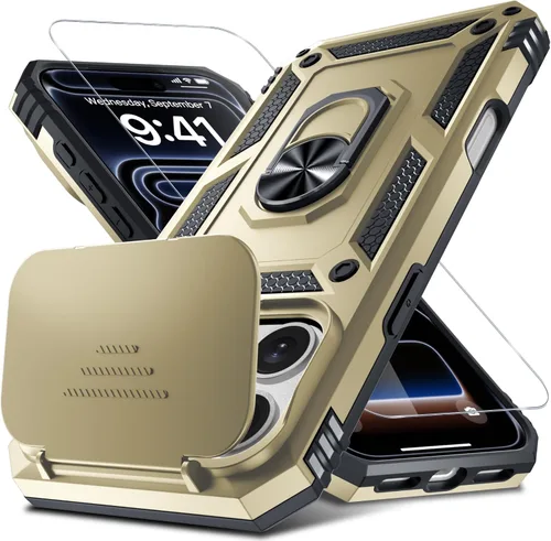 Vista 153 de Janmitta Funda para iPhone 8 Plus/7 Plus/6 Plus, Cubierta de Teléfono con Cubierta Deslizante Integrada para Lente de Cámara + Protector