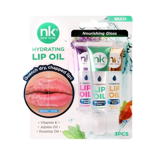 Vista 2 de Nicka K New York, Aceite hidratante para labios, rosa, brillo nutritivo MLTO04 Rosa