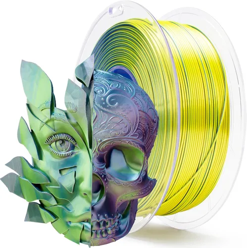 Vista 35 de ZIRO - Rápido cambio de color PLA, filamento de gradiente de color de 1.75mm, filamentos de PLA arcoíris brillantes, compatible con la mayoría