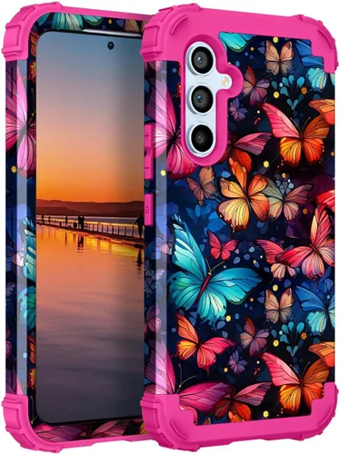 Vista 135 de Hocase Funda para Galaxy A37 5G, protección resistente a prueba de golpes, parachoques de goma de silicona suave+funda protectora híbrida