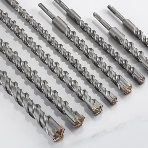 Vista 2 de Wensilon Broca para hormigón, 1 unidad, 1 pulgada x 10 "-8 pulgadas, material de carburo de doble rosca de tipo cruzado, adecuado para hormigón
