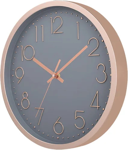 Vista 14 de Reloj de pared, relojes de pared de cocina, reloj silencioso redondo, clásico, funciona con pilas, diseño moderno y estilo para sala de estar