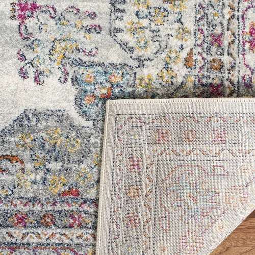 Vista 9 de SAFAVIEH Evoke Collection EVK250A - Alfombra de pasillo, 2 pies 2 pulgadas x 7 pies, color crema y fucsia, diseño oriental Shabby chic, no desprende