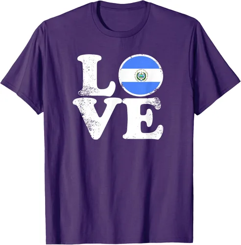 Vista 71 de Love El Salvador Flag tShirt Home Pride Distressed Tee T-Shirt